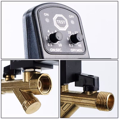 Electric Solenoid Timer Auto Water Valve 1/2 Inch 16Bar 230VAC One-Body Type - Black — gambar 4