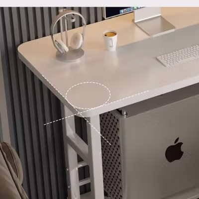 TaffHOME Meja Laptop Study Table Adjustable Double Layer 80x40cm - L200 - Black — gambar 4