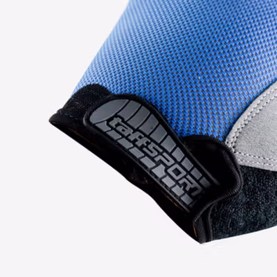 TaffSPORT Sarung Tangan Half Finger Sepeda Gym M - TSTS - Blue — gambar 4