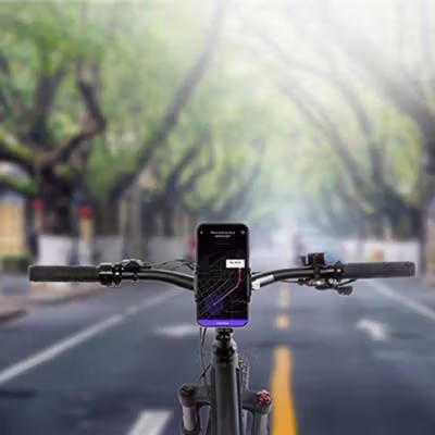 TaffSPORT Holder Smartphone HP Sepeda Handlebar Clamp Bicycle Holder - YP07 - Black — gambar 4