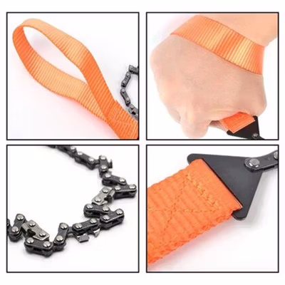 Gryan Gergaji Kayu Portable Darurat Manual Survival Chainsaw 103cm - LJ-31 - Black — gambar 4