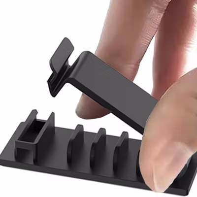 DRIVUU Klip Penjepit Kabel Tempel R-Shaped Cable Organizer 5 Holes - DR-515 - Black — gambar 4