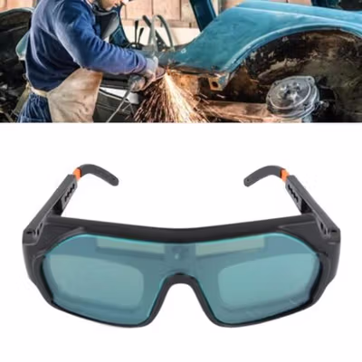 TaffGUARD Kacamata Las Otomatis Auto Darkening Soldering Goggles - TX-012 - Black — gambar 4