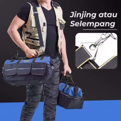 Taffware Tas Perkakas Storage Tool Bag Waterproof Wear Resistant 23 Inch - A02584 - Blue — gambar 4