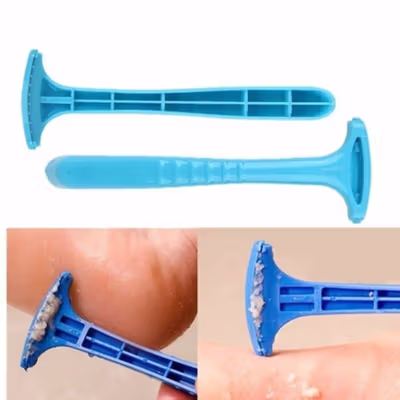 Amkee Alat Perawatan Kaki Manicure Pedicure Dead Skin Scraper - RS223 - Blue — gambar 4