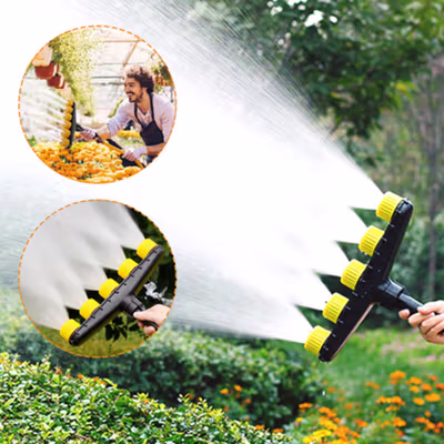 TaffHOME Multi-Head Water Sprinkler Nozzle Kepala Semprotan Air 5 Head - ALS3456 - Black — gambar 4