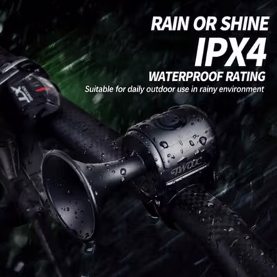 TWOOC Bel Klakson Sepeda Elektrik Bike Horn IPX4 Universal 120dB - EH-2 - Black — gambar 4