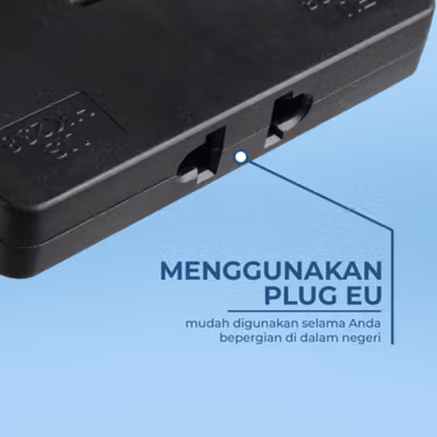 DLV Steker 180 Derajat Rotate EU Plug One in Three - HK338 - Black — gambar 4
