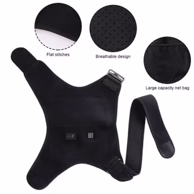 BOOBEAUTY Alat Terapi Bahu Hot Compress Shoulder Brace Pain Relief USB - BB-40 - Black — gambar 4