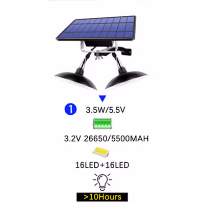 AMARYLLIS Lampu Gantung Hias Outdoor Solar IP65 Warm White 2 Lamp - AMR650 - Black — gambar 4