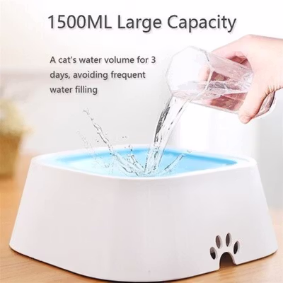 ELSPET Tempat Minum Anjing Kucing Pet Water Bowl 1.5L - ELS-B001 - White — gambar 4