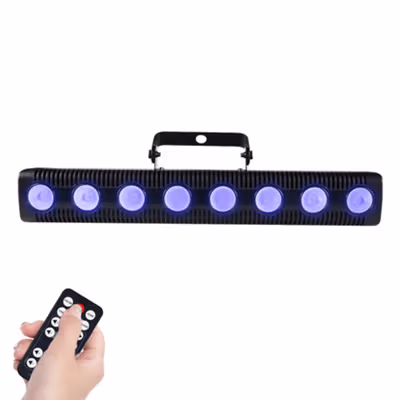TaffLED Lampu Sorot LED Panggung Party RGB DMX-512 45W with Remote - WALL-8LED - Black — gambar 4