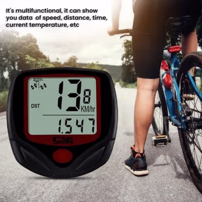 SunDING Speedometer Sepeda Digital Odometer 15 Function LCD Display - SD-548B - Black — gambar 4