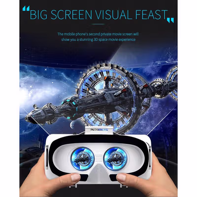 Shinecon VR Box IMAX Giant Screen Virtual Reality Glasses - SC-G06B - Black — gambar 4