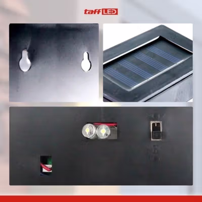 TaffLED Lampu Dinding Solar LED Outdoor Waterproof 2V - OO10 - Warm White — gambar 4