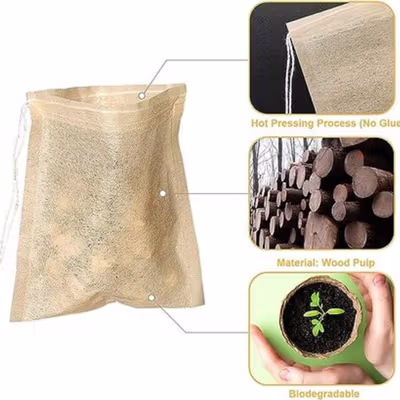 XiangYi Kantong Teh Celup Kertas Disposable Tea Bag 100 PCS 5x7 cm - TB75 - Brown — gambar 4
