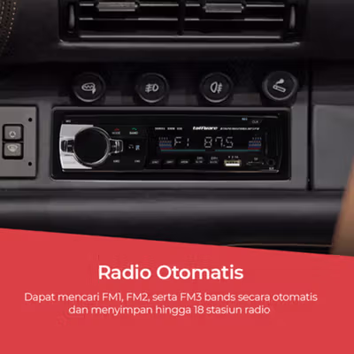 Taffware Tape Mobil Audio Bluetooth Car MP3 Player Plug ISO - JSD-530 - Black — gambar 4