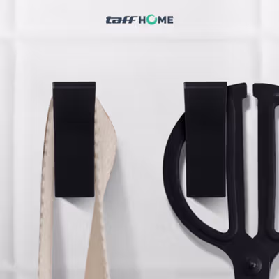 TaffHOME Gantungan Dinding Bathroom Wall Hook Hanger Space Aluminium - MT15 - Black — gambar 4