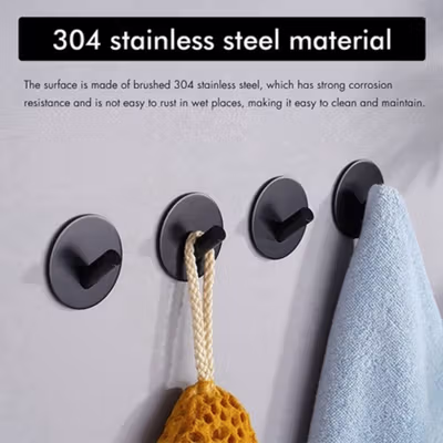 TaffHOME Gantungan Dinding Hook Hanger Stainless Steel 201 - MT36 - Black — gambar 4