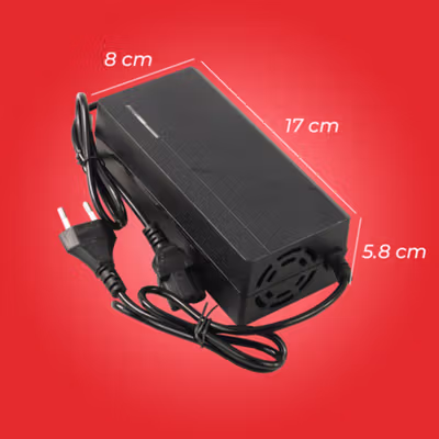 Deek-Robot Adaptor Charger Baterai Converter Sepeda Listrik 67.2V 2A - 60V2A - Black — gambar 4