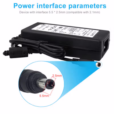 VBS Adaptor Power Supply Converter AC to DC 12V 8A LED Strip Monitor - 1280 - Black — gambar 4