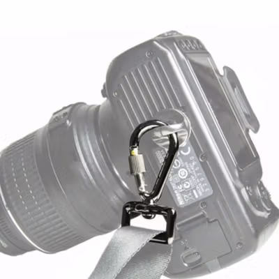 DSLR 1/4 Inch Screw Thread Adaptor Sling Hook Quick Release - RV77 - Silver — gambar 4