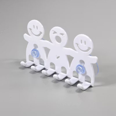 GUANYAO Gantungan Sikat Gigi Wall Mounted Toothbrush Holder - E1911 - White — gambar 4