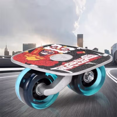 ODM Freeline Skate Anti Slip Drift 2 Roda LED Flashing - XK-SK0004 - Blue — gambar 4