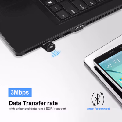 EASYIDEA Bluetooth 5.0 Receiver Transmitter Dual Mode USB Dongle - BA100401 - Black — gambar 4