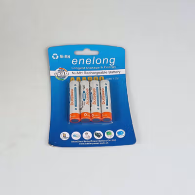 Enelong Baterai Isi Ulang AAA Recharge Battery Ni-MH 1.2V 900mAh 4 PCS - HR4 - White — gambar 4