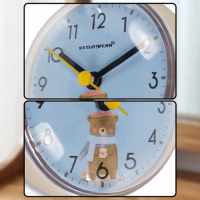 Hellobear Jam Dinding Tempel Wall Clock with Suction Cup Waterproof - V99 - White — gambar 4