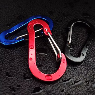 ACOMS Gantungan Carabiner Aluminium Alloy Snap Clip Lock 6 PCS - CC1 - Black — gambar 4
