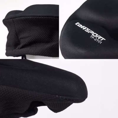 TaffSPORT Sarung Jok Sadel Sepeda 3D Silicone Gel - TP-ZT01 - Black — gambar 4