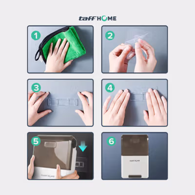 TaffHOME Kotak Penyimpanan Alat Makan Kitchen Utensil Box - HCH-006 - Black White — gambar 4