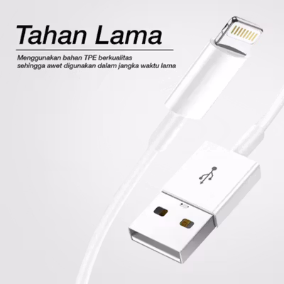 Kabel Data Lightning Multifungsi Fast Charging 2.4 A 1M - S-IP5G - White — gambar 4