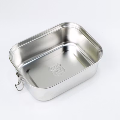 HE JIA FAN LE Kotak Makan Lunch Box Stainless Steel 304 2L Triple Compartment - HS233 - Silver — gambar 4
