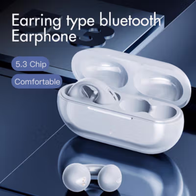 AIRFOX Earphone Bluetooth 5.3 TWS Open Ear Clip HiFi Surround - X22 - Black — gambar 4