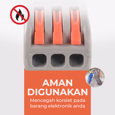 Taffware Terminal Block Konektor Sambungan Kabel Listrik 1 PCS PCT-223 - GTB6 - Gray — gambar 4