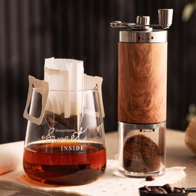 Damisu Alat Penggiling Kopi Manual Coffee Grinder Adjustable - DSU-17 - Brown — gambar 4