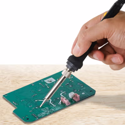 Taffware Solder Elektrik Adjustable Temperature Soldering 220V 60W - CS-908 - Black — gambar 4
