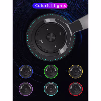 Tourya Gaming Wireless Headphone Bluetooth 5.2 3D Stereo with Mic - H2 - Black — gambar 4