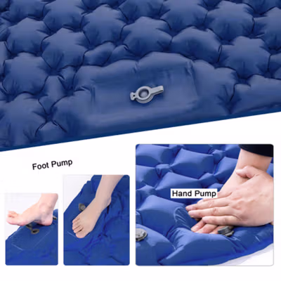 EVURU Kasur Matras Angin Double Inflatable Moistureproof Foldable - ER-125 - Dark Blue — gambar 4