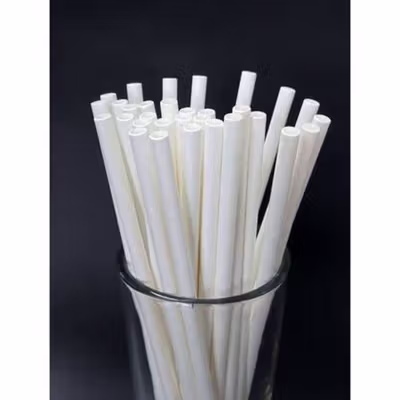 ETRSUNTECH Sedotan Kertas Steril Bungkus Eco Paper Straw 100 PCS - QW95 - White — gambar 4