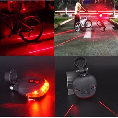 TaffLED Lampu Belakang Sepeda Tail Light Laser LED Waterproof - DW-681 - Red — gambar 4