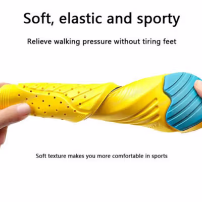 LUARMO Insole Sepatu Alas Kaki Orthopedic Running Cushion M - L3 - Yellow — gambar 4