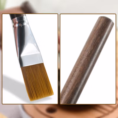 ETRSUNTECH Kuas Debu Teko Teh Tea Pot Dust Brush - ZC0354 - Brown — gambar 4