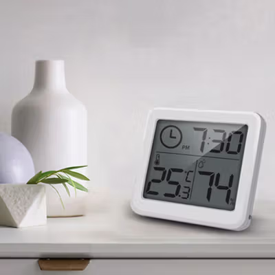 JGD Jam Digital Meja Dinding Thermometer Hygrometer Sensor - ZL20 - White — gambar 4