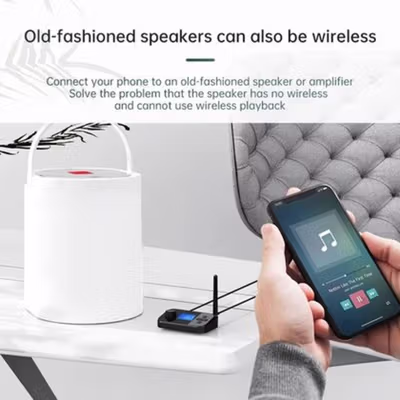 VIKEFON 2in1 Audio Bluetooth 5.4 Receiver Transmitter Wireless 10M - C41 - Black — gambar 4