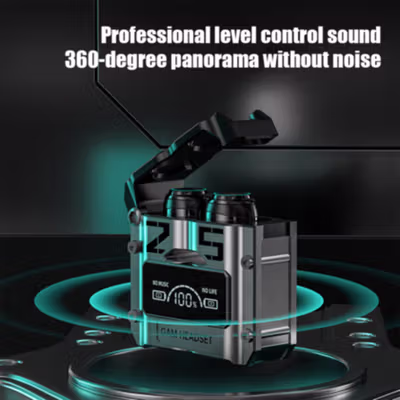 ARIDATHA Earphone Bluetooth 5.3 TWS Noise Canceling Stereo Waterproof - M25 - Gray — gambar 4
