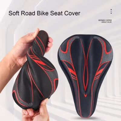 TAGAFA Cover Jok Sepeda Silicone Bike Seat Cover Breatheable - TGF-29 - Red — gambar 4